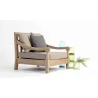 Homemotion - Sillón de exterior de diseño clásico Nusadua en madera de teca viadurini