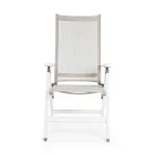 Sillón de exterior reclinable con estructura de aluminio, Homemotion - Ursula viadurini