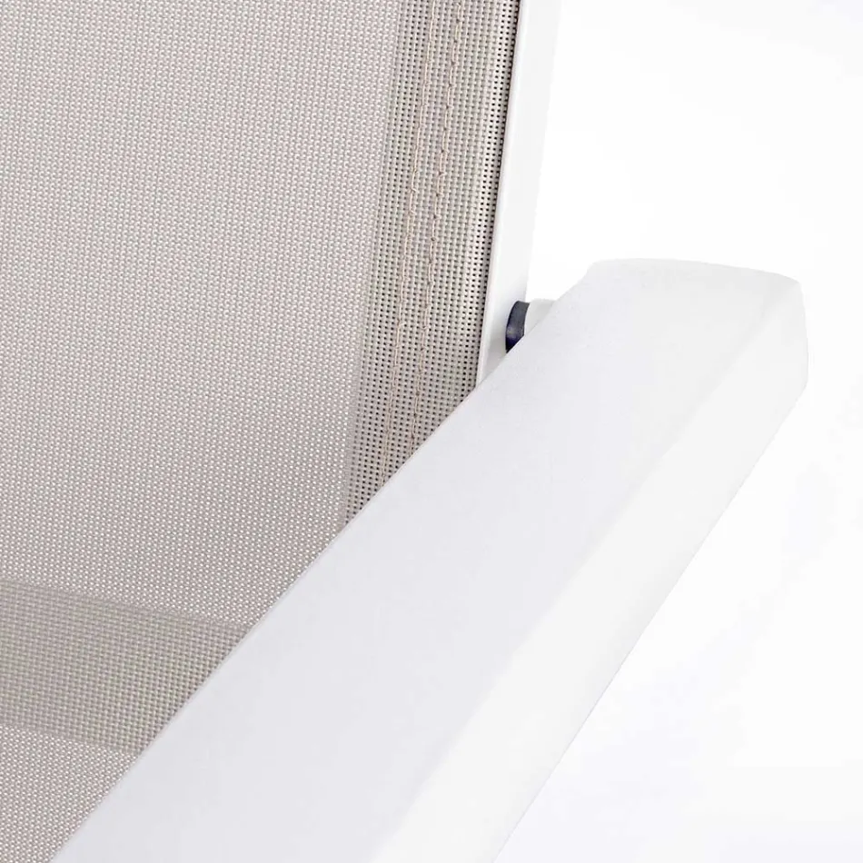 Sillón de exterior reclinable con estructura de aluminio, Homemotion - Ursula viadurini