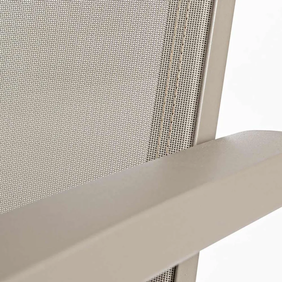 Sillón de exterior reclinable con estructura de aluminio, Homemotion - Ursula viadurini