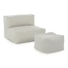 Sillón de exterior tapizado en tela desenfundable, Homemotion - Lydia viadurini