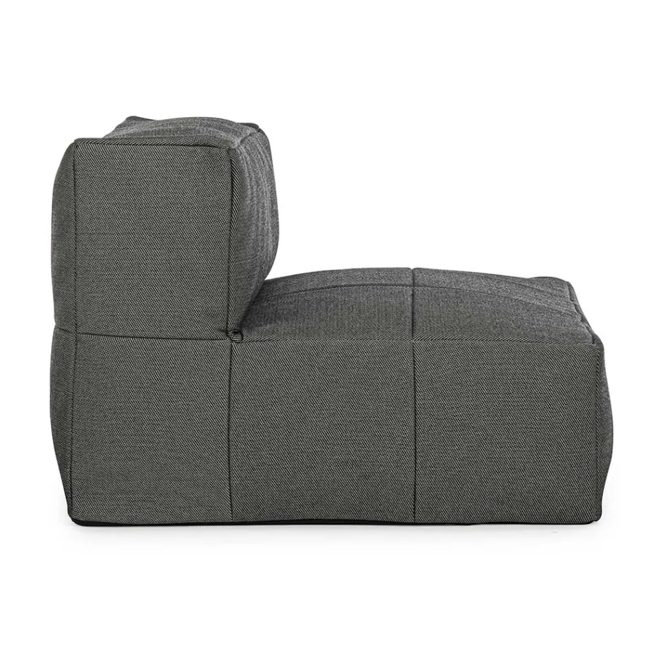 Sillón de exterior tapizado en tela desenfundable, Homemotion - Lydia viadurini