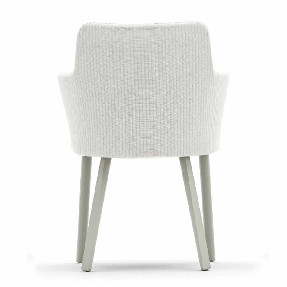 Sillón de exterior de diseño Varaschin Emma en aluminio y tela. viadurini