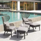 Varaschin Emma sillón al aire libre tapizado de diseño moderno viadurini