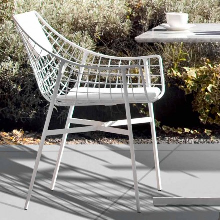 Sillón exterior de verano Varaschin Design set en acero blanco viadurini
