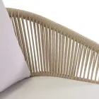 Silla de jardín con estructura de aluminio y cuerdas con cojines - Tienda de campaña viadurini