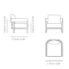 Silla de jardín con estructura de madera de teca fabricada en Italia - Briga viadurini