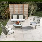 Sillón de Jardín en Aluminio y Tejido de Cuerda - Asteria viadurini