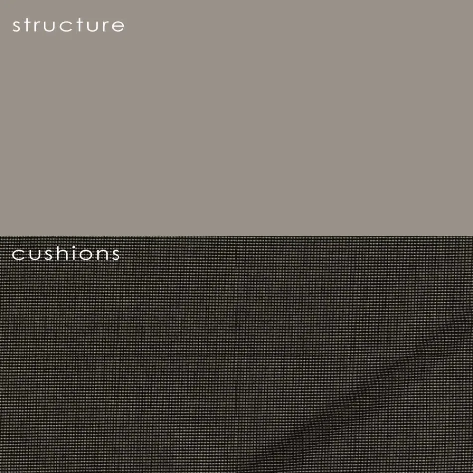 Sillón de jardín en polietileno y tela Made in Italy - Freccia viadurini