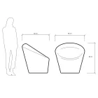 Sillón de Jardín en Polietileno Fluo y Color Made in Italy - Colores viadurini