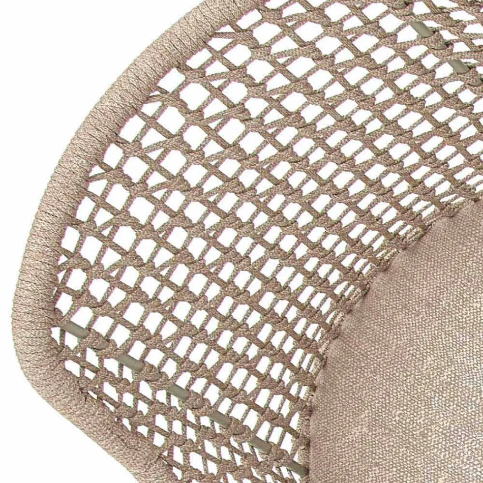 Sillón de jardín Varaschin Emma moderno en madera maciza de iroko viadurini