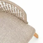 Sillón de jardín Varaschin Emma moderno en madera maciza de iroko viadurini