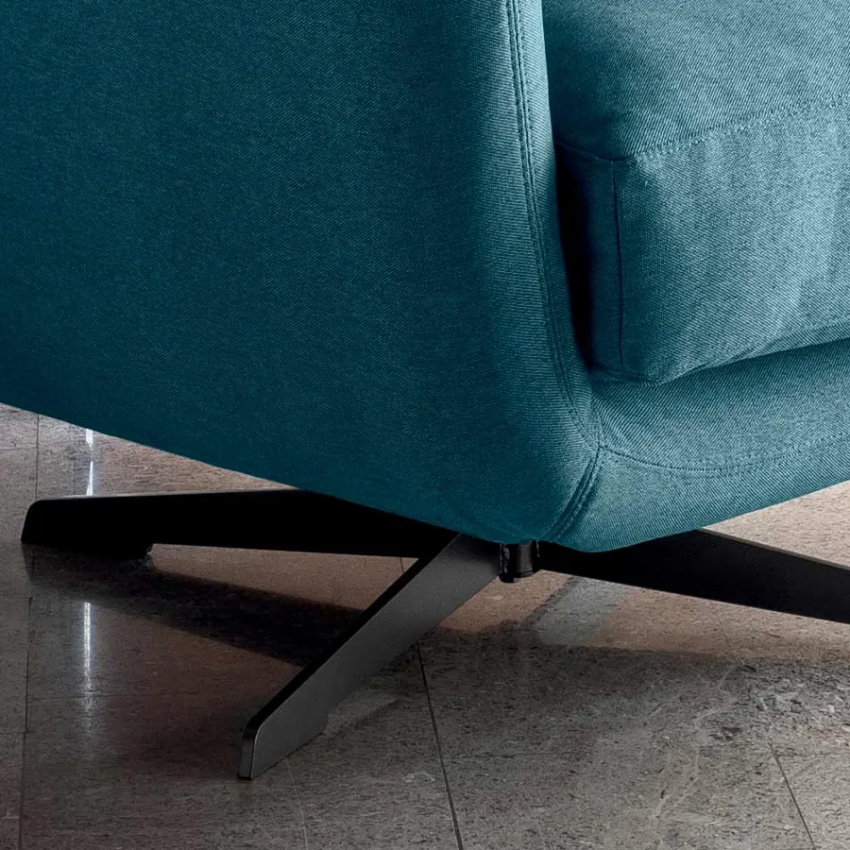 Sillón de salón con base fija o giratoria a elegir Made in Italy - Ironic viadurini