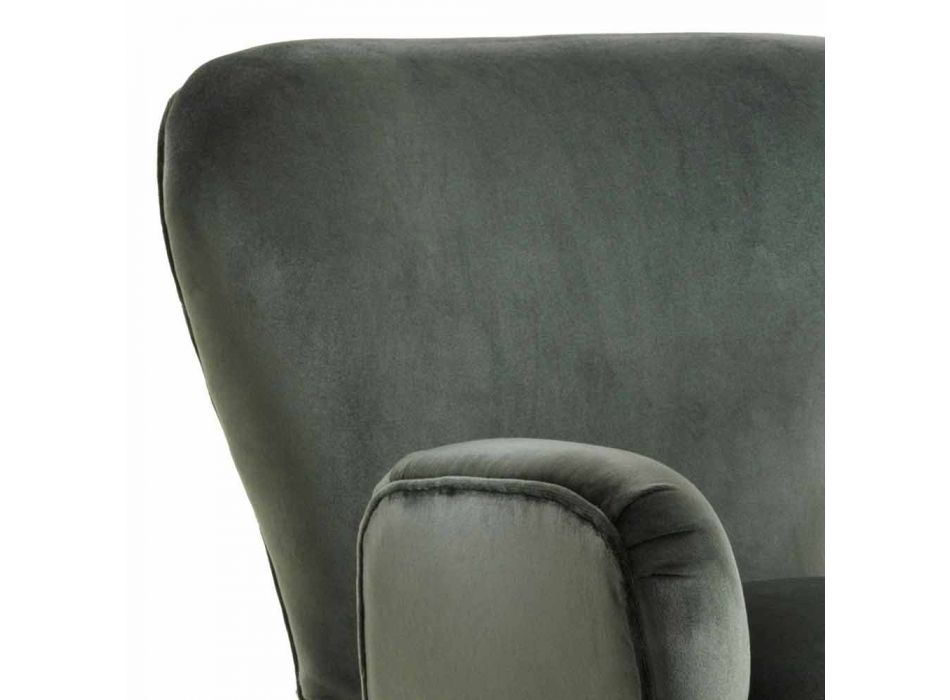 Chaise longue tapizada de diseño clásico, L78xP75cm, Benny viadurini