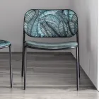 Sillón de Salón en Tela y Metal Made in Italy 2 Piezas - Sangria viadurini