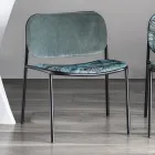 Sillón de Salón en Tela y Metal Made in Italy 2 Piezas - Sangria viadurini