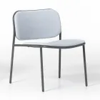 Sillón de Salón en Tela y Metal Made in Italy 2 Piezas - Sangria viadurini