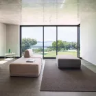 Sillón de salón cuadrado tapizado en tela Made in Italy - Lilium viadurini