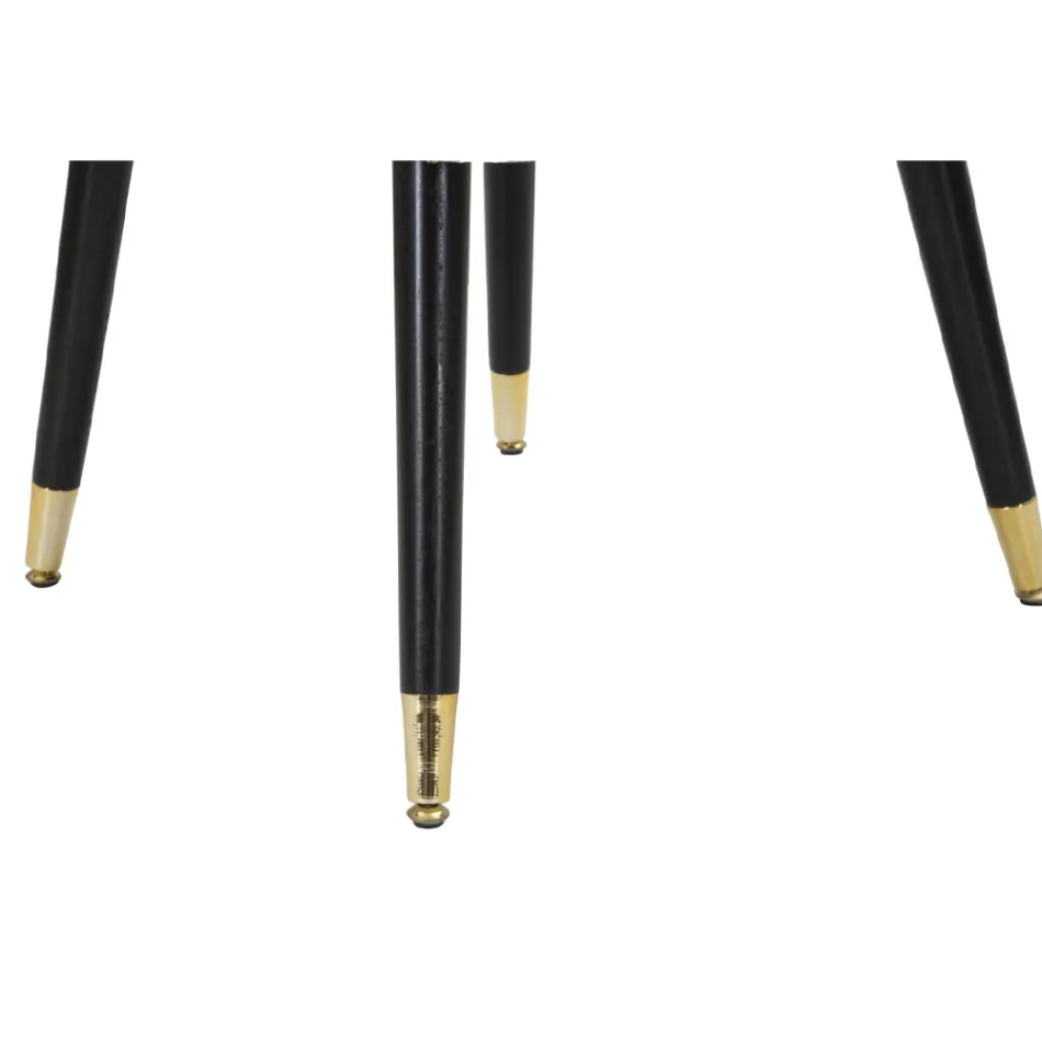 Sillón de salón tapizado en tela con modernas patas de madera - Ezia viadurini