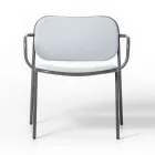 Sillón de Salón Revestido en Tela Made in Italy 2 Piezas - Sangria viadurini