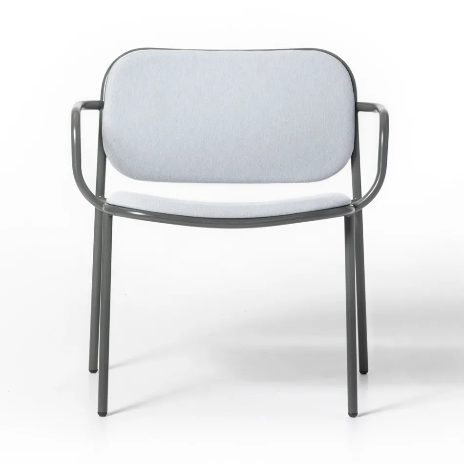 Sillón de Salón Revestido en Tela Made in Italy 2 Piezas - Sangria viadurini