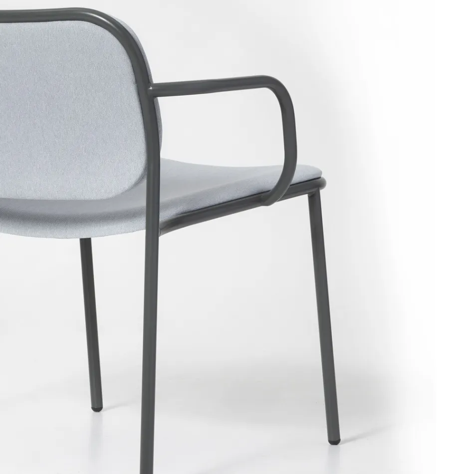 Sillón de Salón Revestido en Tela Made in Italy 2 Piezas - Sangria viadurini