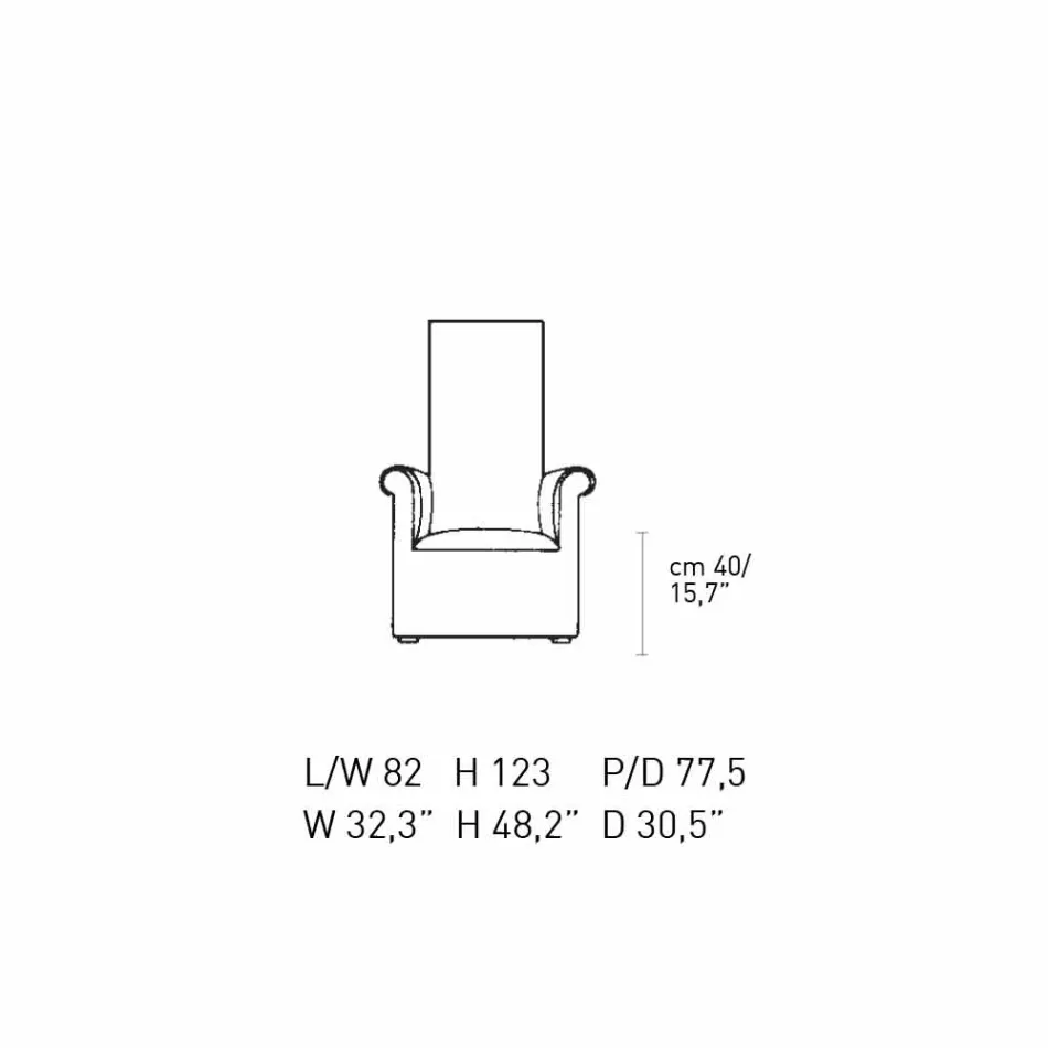 Sillón de salón tapizado en terciopelo blanco y negro Made in Italy - Gedda viadurini