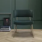 Sillón de Salón de Terciopelo con Estructura de Metal Made in Italy - Alaska viadurini