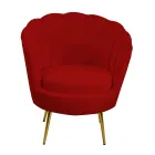 Sillón de salón de metal y terciopelo - Fondo viadurini