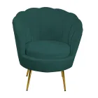 Sillón de salón de metal y terciopelo - Fondo viadurini