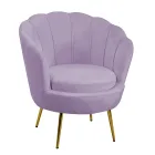 Sillón de salón de metal y terciopelo - Fondo viadurini