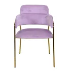 Sillón de salón de metal dorado y terciopelo - Bandera viadurini