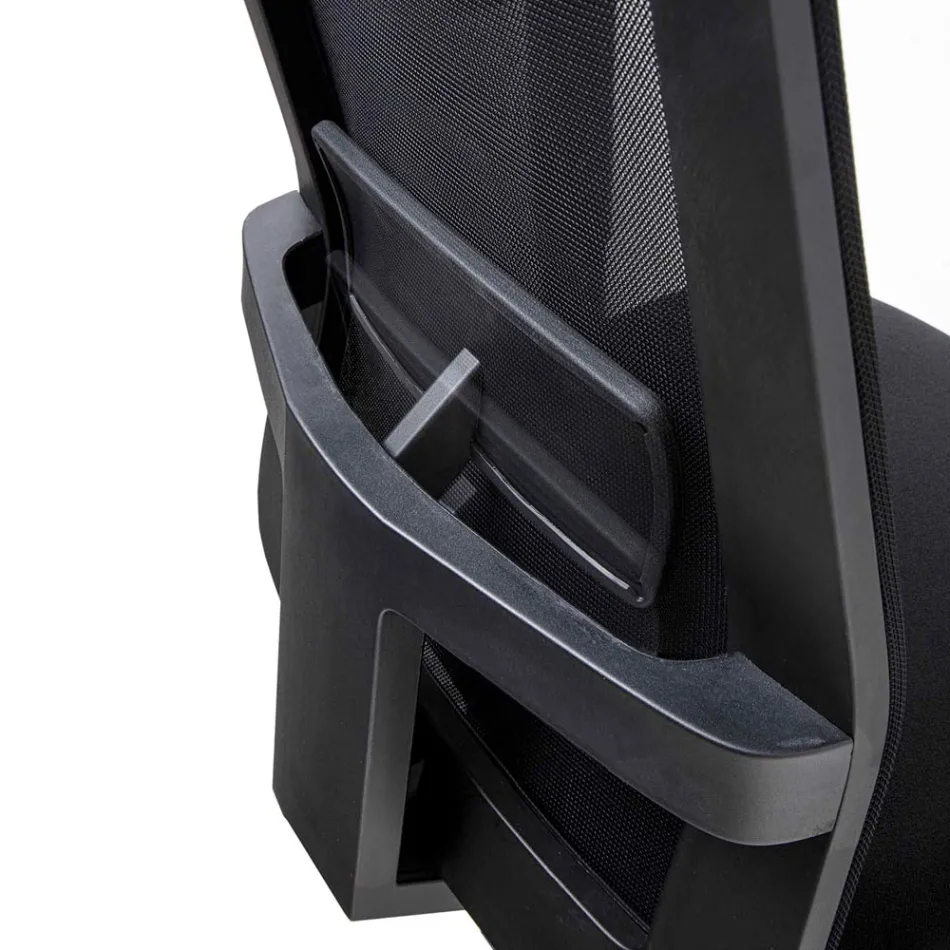 Sillón de oficina giratorio con elevador de gas en tejido técnico y malla - Oficina viadurini