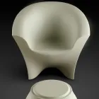 Sillón de diseño para exteriores en polietileno mate o lacado Made in Italy - Conda viadurini