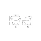 Sillón de diseño para exteriores en polietileno mate o lacado Made in Italy - Conda viadurini