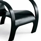Sillón de diseño en madera contrachapada negra o acabado de abedul Made in Italy - Galatea viadurini