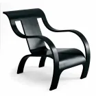 Sillón de diseño en madera contrachapada negra o acabado de abedul Made in Italy - Galatea viadurini