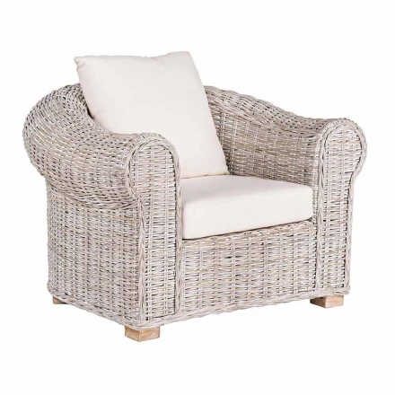 Homemotion - Sillón de diseño de ratán de lujo para interior / exterior - Francioso viadurini