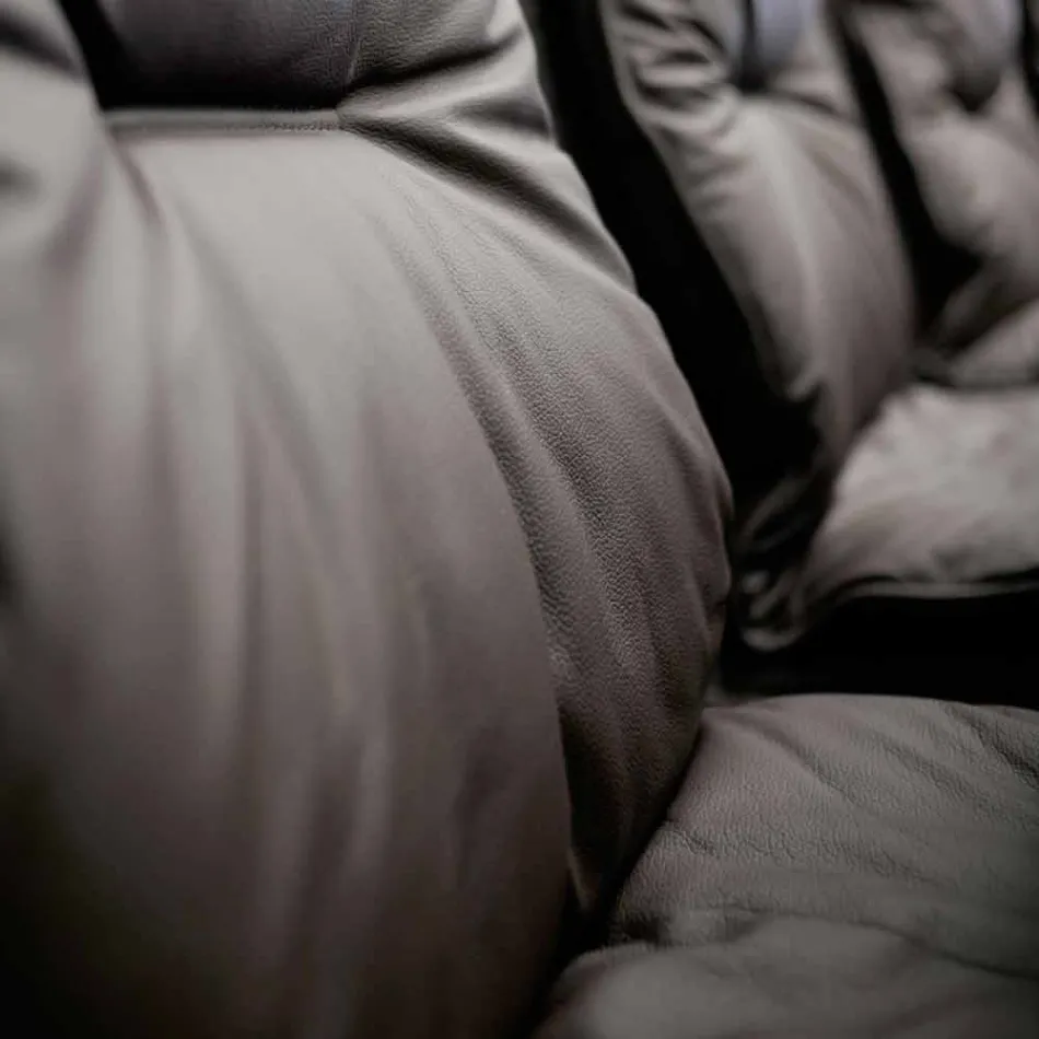 Sillón de polipiel de diseño direccional hecho en Italia Gemma viadurini