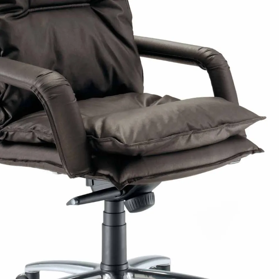 Sillón de polipiel de diseño direccional hecho en Italia Gemma viadurini