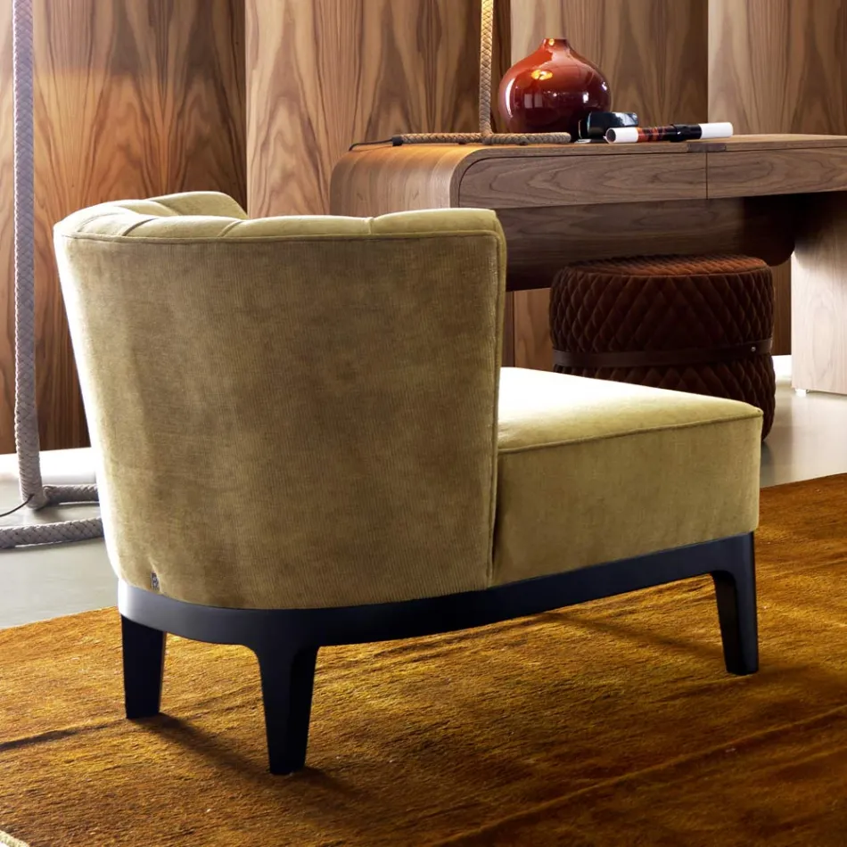 Sillón de diseño en tejido acolchado Grilli Kipling hecho en Italia viadurini