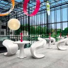 Sillón de diseño interno o externo en polietileno blanco - Petra by Myyour viadurini