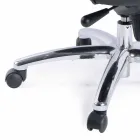 Silla de oficina ejecutiva giratoria Asientos con base de cuero y metal - Virone viadurini