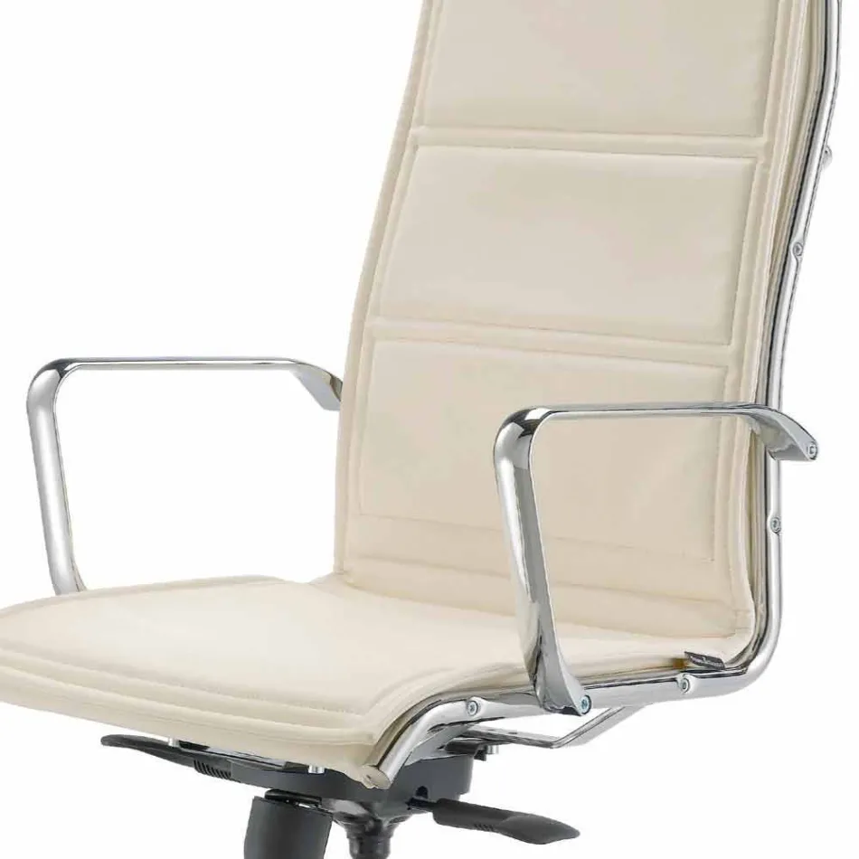 flor de piel de vaca silla de oficina direccionales tipo Agata viadurini