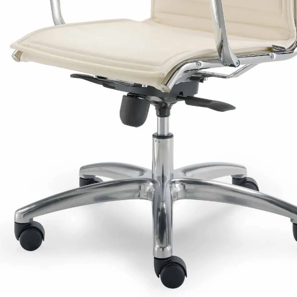 flor de piel de vaca silla de oficina direccionales tipo Agata viadurini