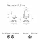 flor de piel de vaca silla de oficina direccionales tipo Agata viadurini