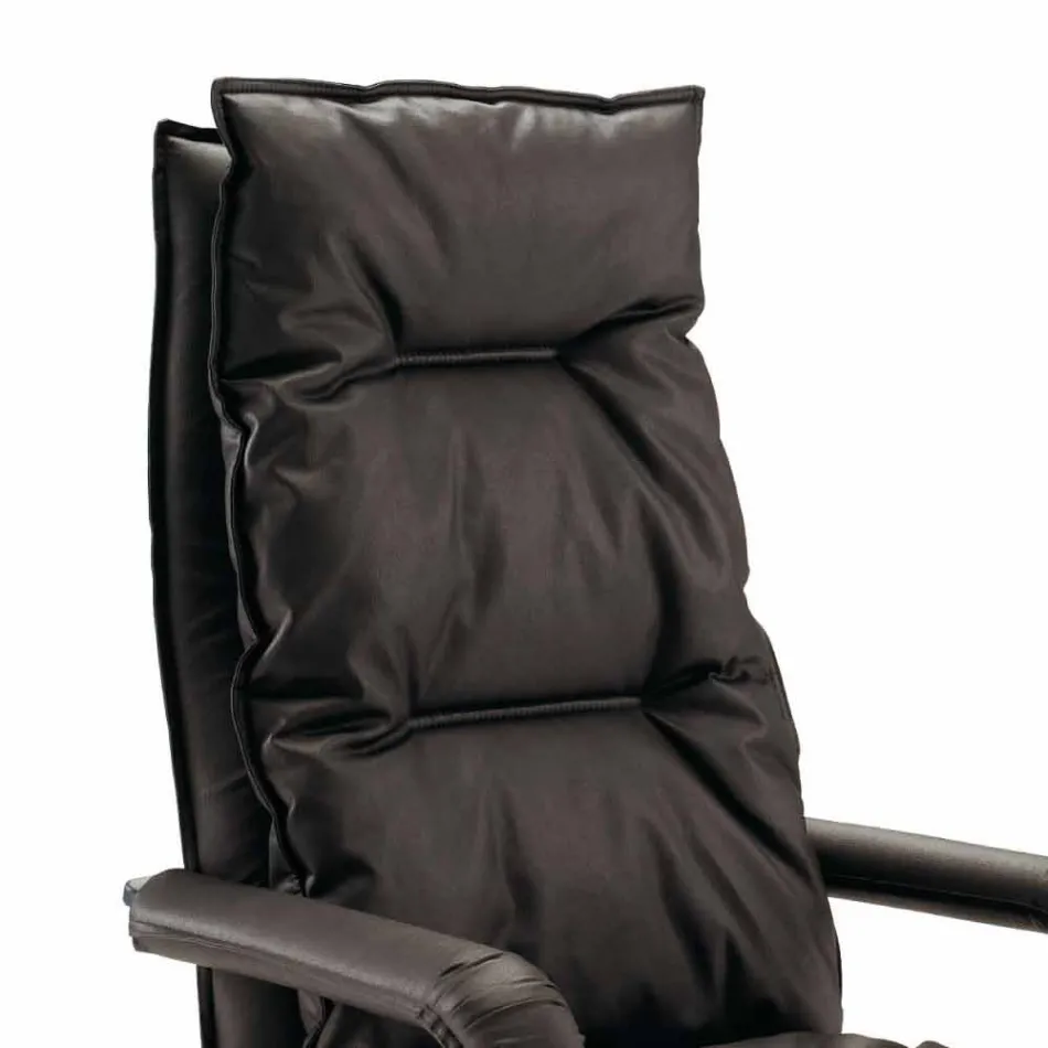 Moderno Ejecutivo de cuero sintético oficina Silla Gemma viadurini