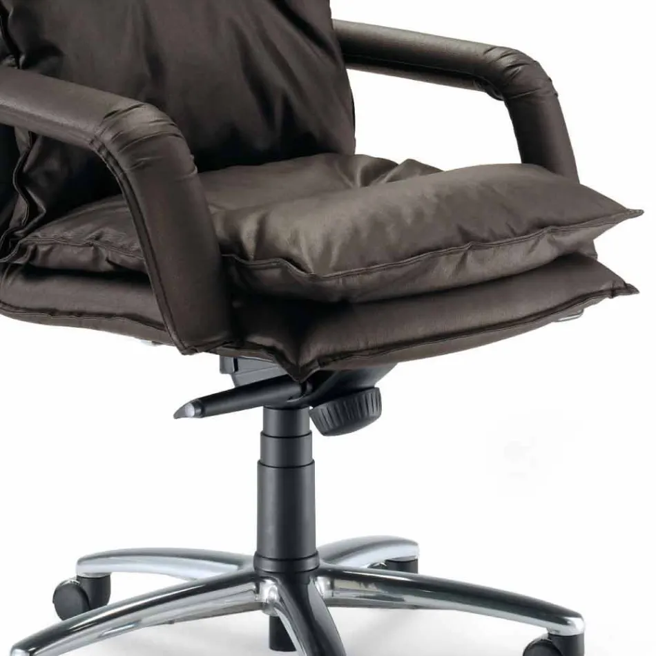 Moderno Ejecutivo de cuero sintético oficina Silla Gemma viadurini