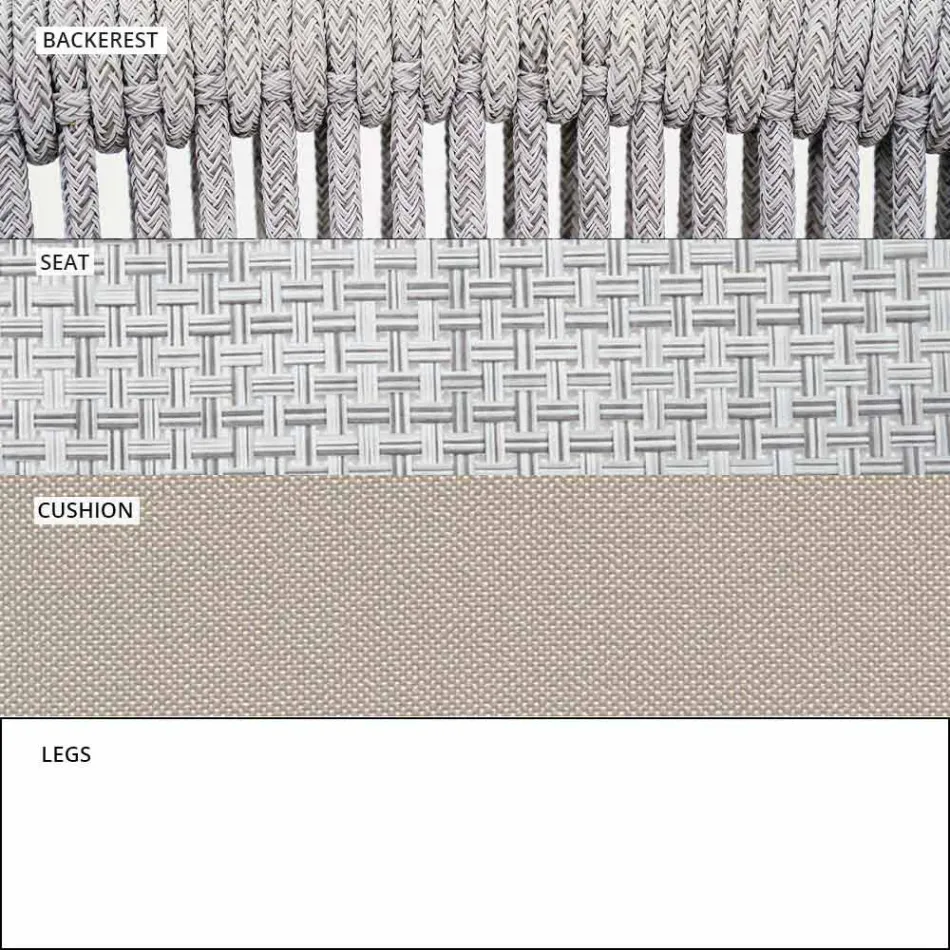 Sillón mecedora de jardín de tela sólida y tapizada - Smart by Varaschin viadurini