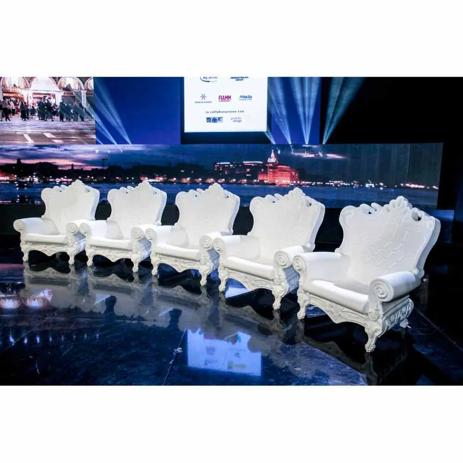 Sillón elegante de color Slide polietileno Queen Of Love hecho en Italia viadurini